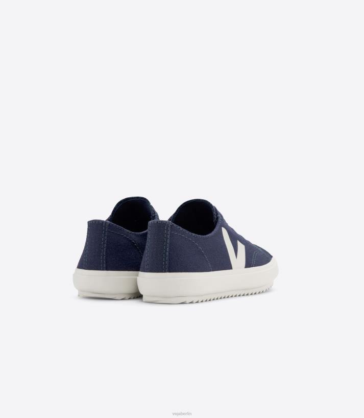 Veja 46FB392 Flip elastische Schnürsenkel Canvas Marine Pierre