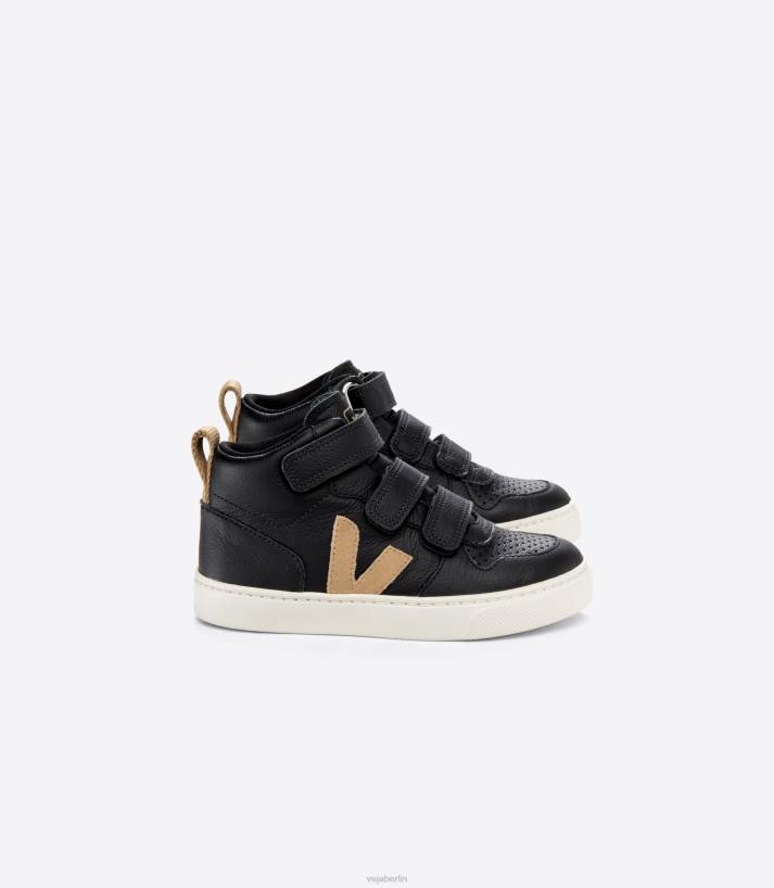 Veja 46FB348 V-10 Mid Chromefree Leder Black Dune