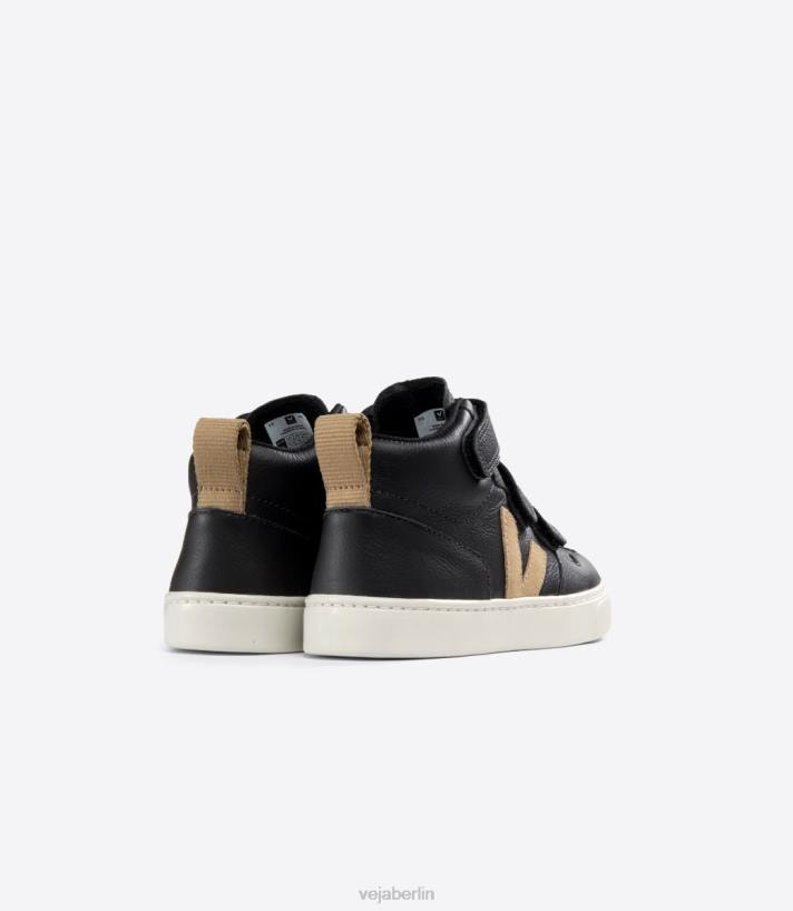 Veja 46FB348 V-10 Mid Chromefree Leder Black Dune