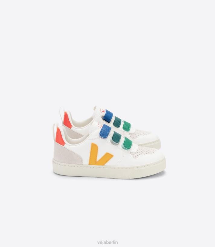 Veja 46FB354 V-10 Chromfreies Leder Multico White Ouro