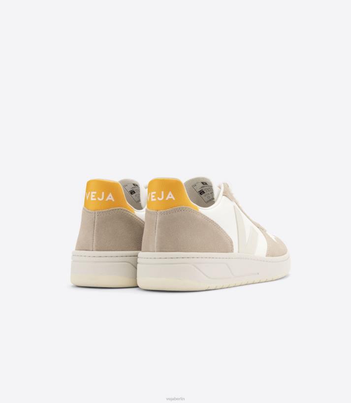 Veja 46FB69 V-10 chromfreies Leder, weiß, Sahara, Ouro