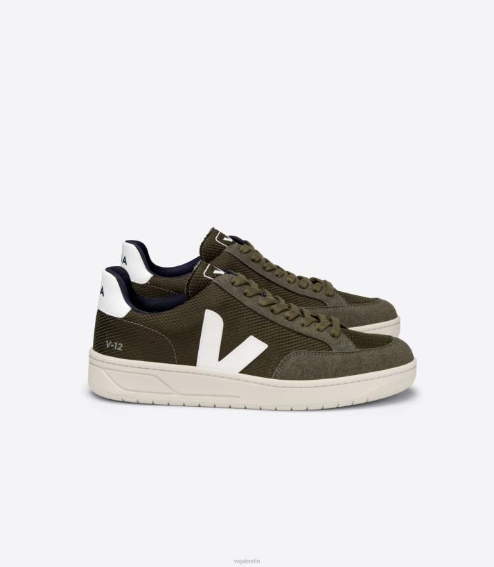 Veja 46FB30 v-12 veganes B-Mesh olivweiß