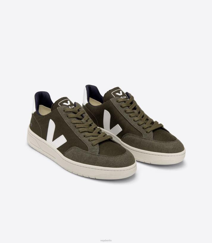 Veja 46FB30 v-12 veganes B-Mesh olivweiß