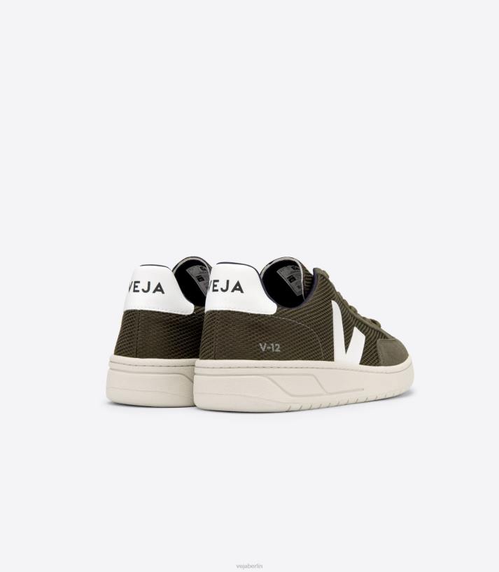 Veja 46FB30 v-12 veganes B-Mesh olivweiß