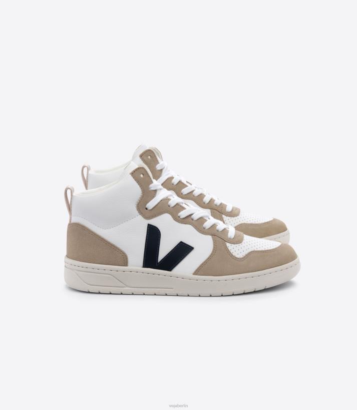 Veja 46FB79 V-15 chromfreies Leder weiß Nautico Sahara