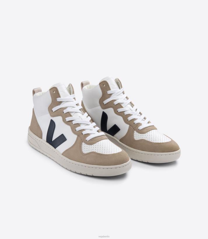 Veja 46FB79 V-15 chromfreies Leder weiß Nautico Sahara